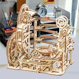 3D Puzzles 3d Wooden Puzzle Building Model Kits Marble Runs Mechanical Puzzles Self Assembly Toy STEAM Educational Toys for Kids Adult Gift Y240415