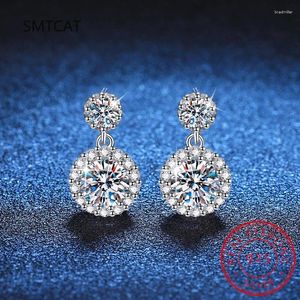 dangle earrings 1ct moissanite for women s925スターリングスライバー18kホワイトゴールドメッキダイヤモンドドロップイヤリングギフト