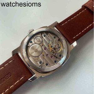 Luxury Panerass Watch 47mm Men's Mechanical 316L rostfritt stål Polerade smycken Manual Movement Leather Z9N9