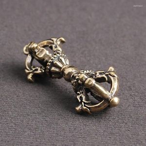 Decorative Figurines Brass Vajra Key Pendant Collection Sculptures Statuette Gifts Copper