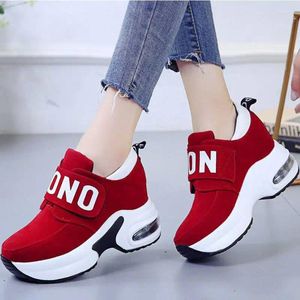 Casual Shoes platforma klinowa Chunky Sneakers Dams Running Trainers Kobiet Kobieta Czerwona Czerwona Tenis feminino