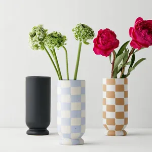 Vases Nordic Style Ceramic Vase Home Decoration Living Room Flower Arrangement Creative Simple Dry TV Cabinet Table