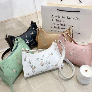 Hobo Summer Lace Floral Stitching Shoulder Bag For Women Soft PU Leather Underarm Bags Beach Travel Handbag Girls Small Tote