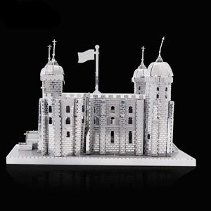 3D puzzle Tower of London 3D Metal puzzle kit kits fai da te tagliare il giocattolo puzzle per bambini Y240415