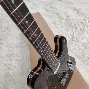 Guitarra elétrica de marca clássica PEGS, nível de desempenho profissional, cor clara marrom, areia corporal para piano, entrega gratuita para casa.