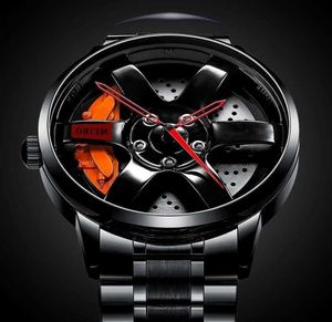 Fashion Mens Auto Wheel Watch Luxury Stainls Stahl wasserdichte Uhr für Männer Quarz Uhr männliche Uhr Relogio Maskulino61p64136286