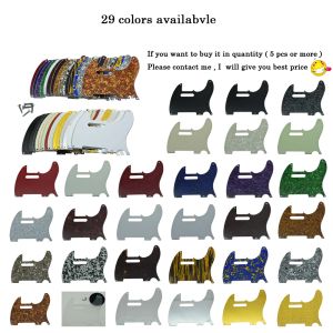 Cabos kaish tl pickguard vintage tl estilo 5 buracos pickguard com parafusos várias cores para telecaster guitar golpeador Telecaster