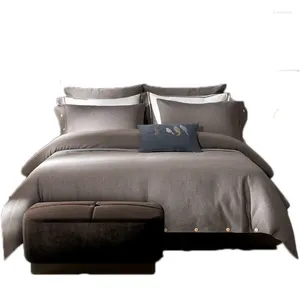 Yatak setleri üst düzey pamuklu dört parçalı set düz renkli basit saf düz yorgan kapağı yatak odası yorgan