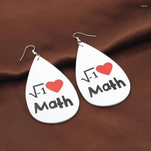 Dangle Earrings Creative Tie Dye Gradient Leather Learn Letters Pencil Tools Teacher Student Gift