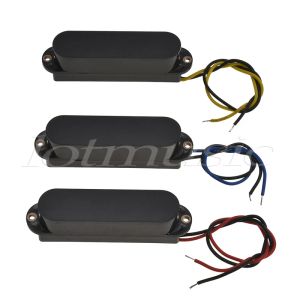 Cables Single Coil Guitar Pickup Set Neck Middle Bridge for Guiatr Parts Replacement Black