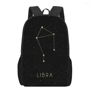 School Bags 12 Constellations Fashion Art 3D Print Bag For Teenager Girls Primary Kids Backpack Book Children Bookbag Satchel