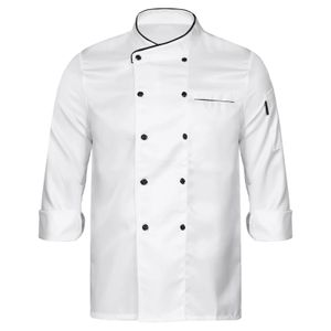 Унисекс шеф -повар ресторанная куртка короткая длинная рукава с двойным светом.