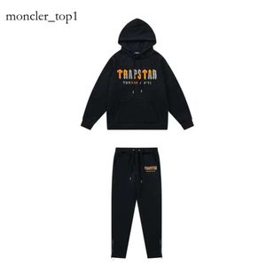 TRAPSTAR Black Hoodie Designer Trapstar Tracksuit Rainbow Trap Tool Bordado Decodificação de Trapstar Jaqueta com capuz Sportswear Men and Women Sportswear Suit de roupas esportivas 1663