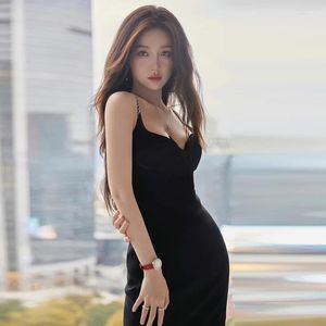 Lässige Kleider schlanker fit schwarzer Rock Französisches Kleid aussehen