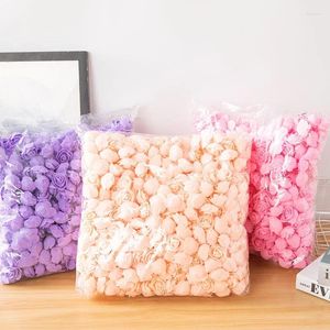 Flores decorativas 500pcs Artificial Rose Heads Foam 3,5 cm para Bear Valentine Gift Wedding Party Flower Decorations Decoração