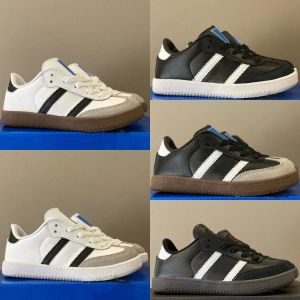 2024 buty dzieci swobodne sambas running boys Sneakers Sneakers Vegans Młodzież Big Kid Gum Shoe Toddlers Preshcool Treners Black White Girls Cl G1ya