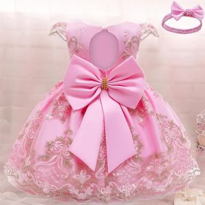 Baby Girls Christmas Sukienka 3 6 9 12 18 24 miesiące Born Koronka Koronosowa sukienka księżniczka 1 rok urodzinowy Costume 240407