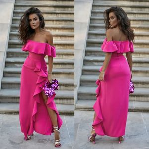 Vestidos de verão para mulheres bagunçam um ombro por comprimento Sexy High Slit Elegante e Pretty Womens Feminino 240415