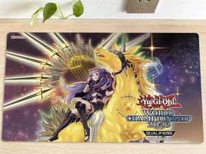 Mus kuddar handled vilar yugioh bord playMat Knightmare Unicorn TCG CCG MAT Trading Card Game Mat Mouse Pad Gaming Play Mat Gratis väska