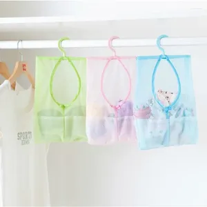 Storage Boxes Useful Kitchen Bathroom Hanging Bags Clothespin Mesh Bag Organizer With Hook For Bath Swimming Kids Toys Baskets