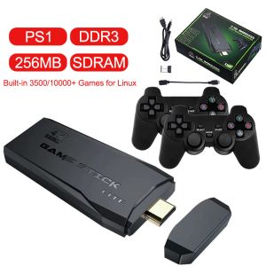 GamePads Nyaste HD -videospelkonsol 2.4G dubbel trådlös styrenhet för PS/FC/GB Retro TV Dendy Game Console 10000 Games Stick