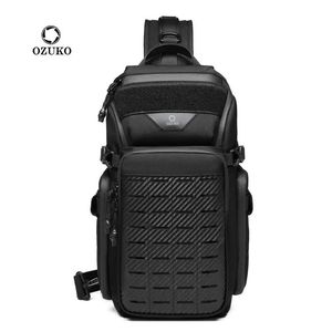 Ozuko Flex Bag Men Outdoor Sports Tactical Crossbody Worki Sling Mężczyzna wodoodporna podróż wielofunkcyjna torba na ramię 240402