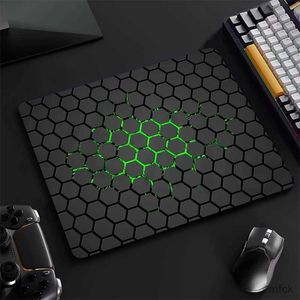 Mouse almofadas de mouse Pulseira repousa pequena geométrica de mouse hexagon jogador mousepad 20x25cm teclado tape