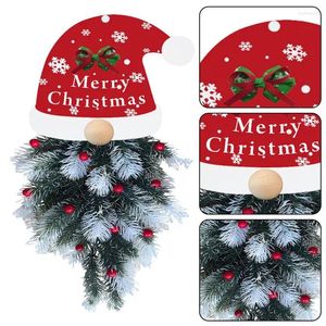 Flores decorativas Spruce Artificial Feliz Natal Placa Wrinalh Wrinalh WhiRLE