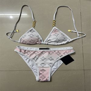 BIKINI Designer damskie stroje kąpielowe kobiety stroje kąpielowe seksowne kąpiel kąpielowa kostium kąpielowy garnitur w bikini moda drukowana przyjęcia basen