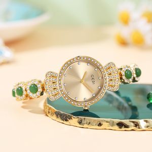 Fashion watch, women's watch, light luxury, high-end feeling, jade and stone watch, women's full diamond quartz waterproof watch c3