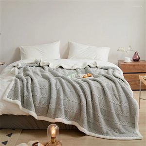 Blankets Wholesale Soft Cable Design Cotton Solid Chunky Knitted Throw Blanket For Winter