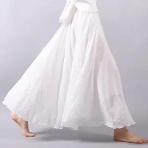 Spódnice spódnica spódnica elastyczna talia Maxi kolekcja damska damska bohemian długa z płynnym rąbkiem na streetwear