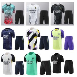 24/25 Real Madrids Soccer Tracksuits Rusota Conjunto de manga curta Homens de futebol infantil Chandal Futbol sobrevivência 2024 2025 Madrides Treination Suit Futebol Jersey