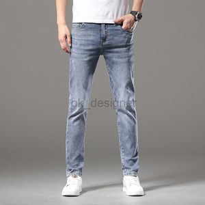 Men's Jeans designer Men's Jeans New Four Seasons Business Small Straight Elastic Slim Fit denim Long Pants
