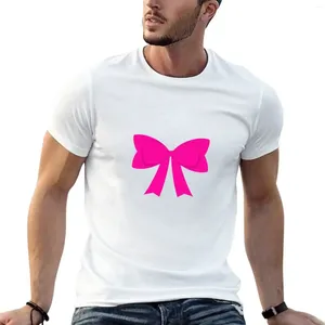 Herrtankstoppar rosa båge på vit t-shirt tees tulldesign din egen t-shirt för män