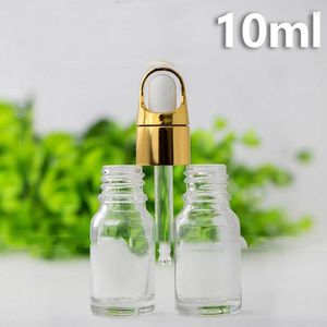 収納ボトル工場卸売グラス10ml eジュースエリキッド空のガラスドロッパーボトル金銀ねねじキャップが入っています