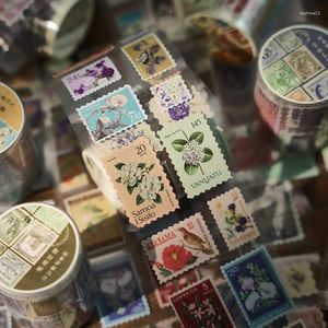 Avolucro regalo Vintage Pet Sticker Roll Post Office Stamp Stamp Adesivo decorativo Etichetta di scrapbooking fai -da -te Diario di cartoleria