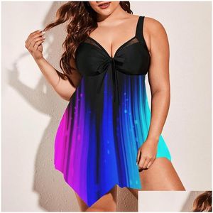 Womens Swimwear 5Xl Plus Size Y Swimsuit Push Up Monokini Backless Bodysuit Women Female Swimming Beach Holiday Vacation Suit D30 Drop Dhkay