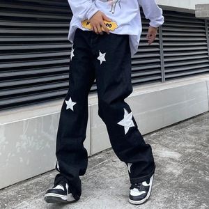 Frauen Jeans Y2K Street Hip Hop Stars gewaschen Pant Männer Frauen Mode lässig losen geraden Ins Trend Punkhose Streetwear