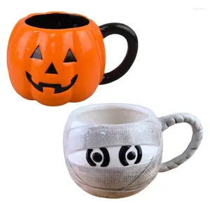 Tazze di zucca in ceramica da caffè con mummia Halloween a tema Favore per la casa.