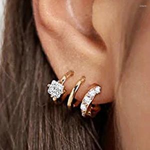 Brincos do garanhão Huitan Princesa Trendy CZ forma de garra para mulheres Acessórios de piercings de orelha versáteis simples atacado de jóias de moda