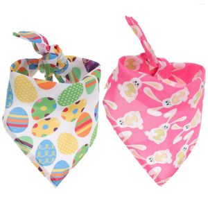 Köpek 2 PCS Pet Bib Dekor Kıyafet Parti Eşarp Polyester Köpek Bandana Üçgen Bandanalar