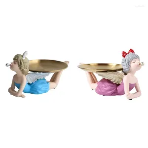 Decorative Figurines Nordic Bubble Girl Storage Tray Sculpture Ornaments Desktop Sundries Characters Statue Crafts Home Decor