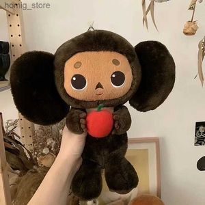 Bambole peluche Cheburashka giocattolo peluche Big Eyes Monkey With Clothes Bambola Russia Anime Baby Kid Sleep Tolle Toys per bambini Y240415