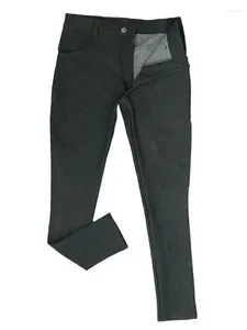 Pantaloni maschili da uomo estate magri magri jeans jeans matita in tessuto tessuto bootcut nightclub slim ramie bassa gocciola