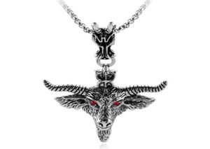 Anhänger Halskette Budrovky Pentagramm Ziegenkopf Halskette Amulett Sabbatische okkult rotes Auge für Frauen Männer Mode Schmuck Halsband Choker6387257