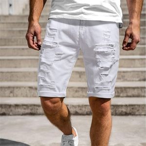 Moda Erkek Kısa Kot yırtılmış Marka Giyim Bermuda Yaz pamuk şort nefes alabilen denim şort Hommes 240329