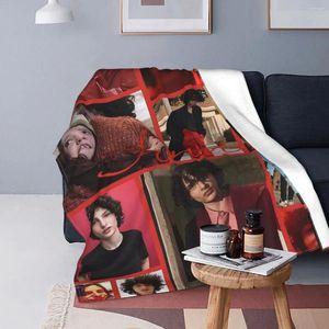 Blankets Collage Plaid Finn Wolfhard Blanket Sofa Cover Flannel Summer Actor Soft Throw For Home Office Plush Thin Quilt