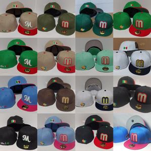 2024 New Mexico Mittade hattar baseball cap flagga broderi baby blå rosa mode hip hop size ben för män kvinnor bokstäver m full stängd gorras mexico street konsthattar