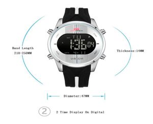 CWP 2021 KT MENS SPORTS DIGITAL LED WITH SILICONE STRAP MALE腕時計